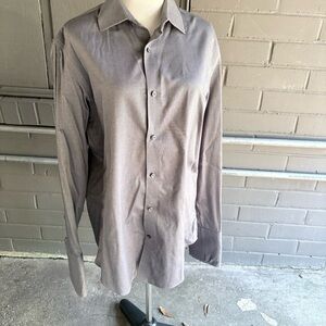 Banana Republic Men's Taupe Button-Down Shirt